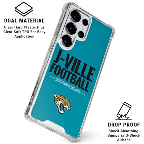 NFL Jacksonville Jaguars Team Motto Galaxy S25 Ultra Clear Case