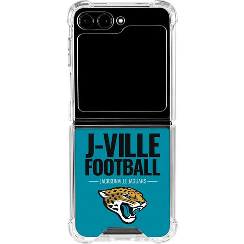 NFL Jacksonville Jaguars Team Motto Galaxy Z Flip6 Clear Case