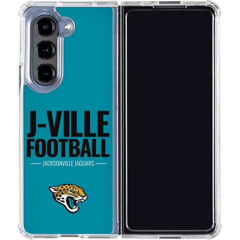 NFL Jacksonville Jaguars Team Motto Galaxy Z Fold5 5G Clear Case