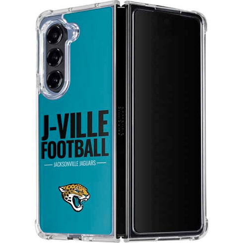 NFL Jacksonville Jaguars Team Motto Galaxy Z Fold5 5G Clear Case