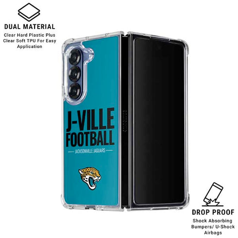 NFL Jacksonville Jaguars Team Motto Galaxy Z Fold6 Clear Case