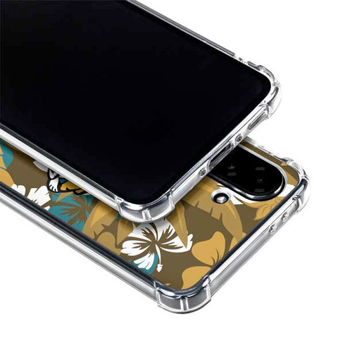 NFL Jacksonville Jaguars Tropical Print Galaxy A36 5G Clear Case