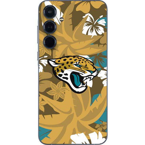 NFL Jacksonville Jaguars Tropical Print Galaxy A55 5G Skin