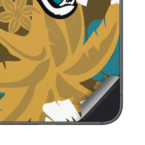 NFL Jacksonville Jaguars Tropical Print Galaxy S25 Plus Skin