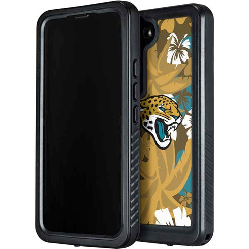 NFL Jacksonville Jaguars Tropical Print Galaxy S24 Plus Waterproof Case