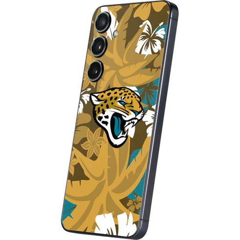 NFL Jacksonville Jaguars Tropical Print Galaxy S24 Skin