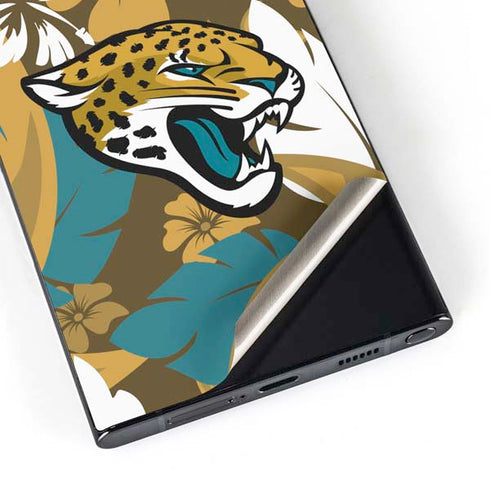 NFL Jacksonville Jaguars Tropical Print Galaxy S24 Ultra Skin