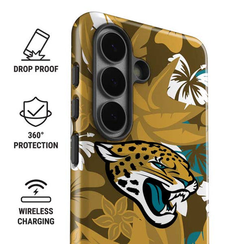 NFL Jacksonville Jaguars Tropical Print Galaxy S26 Impact Case