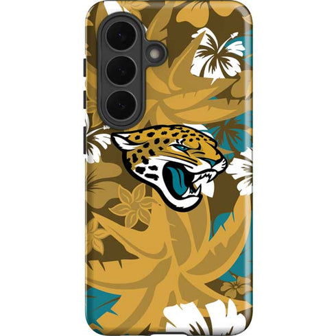 NFL Jacksonville Jaguars Tropical Print Galaxy S26 Plus Impact Case