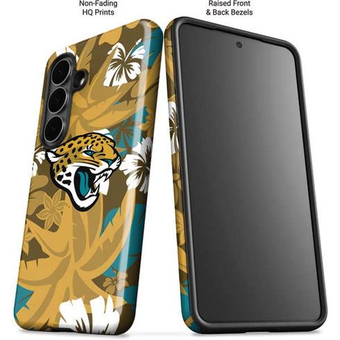 NFL Jacksonville Jaguars Tropical Print Galaxy S26 Plus Impact Case