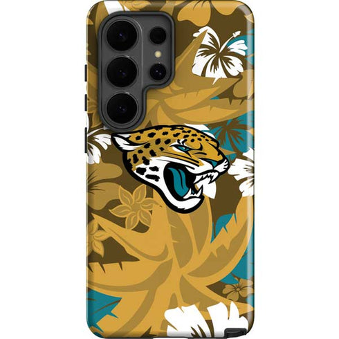 NFL Jacksonville Jaguars Tropical Print Galaxy S26 Ultra Impact Case