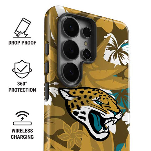 NFL Jacksonville Jaguars Tropical Print Galaxy S26 Ultra Impact Case