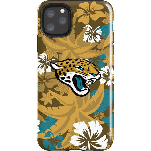 NFL Jacksonville Jaguars Tropical Print iPhone Cases