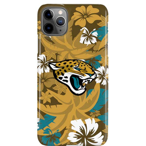 NFL Jacksonville Jaguars Tropical Print iPhone Cases