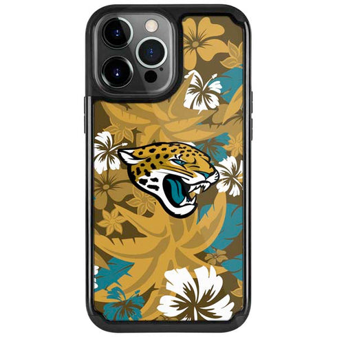 NFL Jacksonville Jaguars Tropical Print iPhone Cases