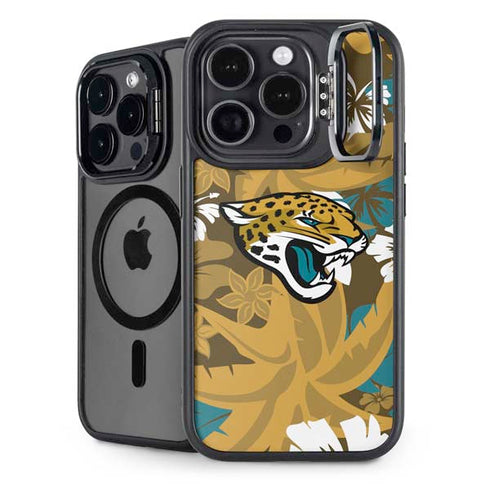 NFL Jacksonville Jaguars Tropical Print iPhone 13 Pro Kickstand Case