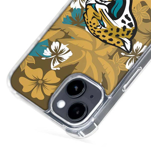 NFL Jacksonville Jaguars Tropical Print iPhone 14 MagSafe Case