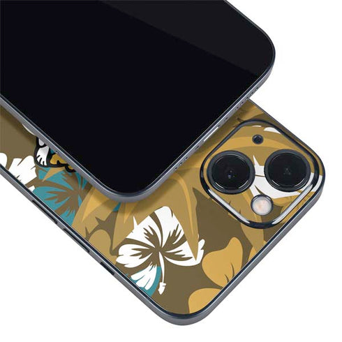 NFL Jacksonville Jaguars Tropical Print iPhone 15 Skin