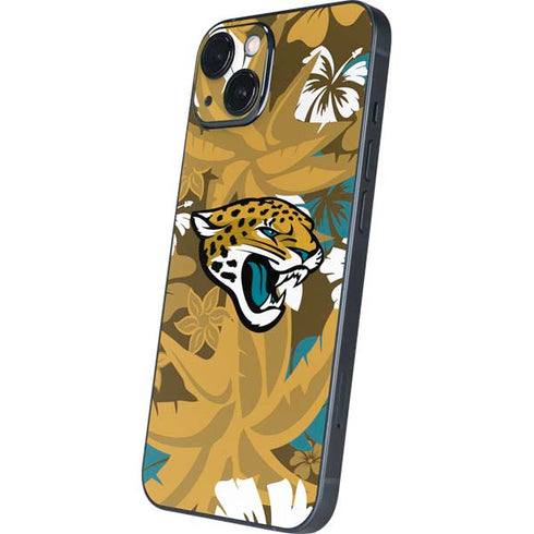 NFL Jacksonville Jaguars Tropical Print iPhone 15 Skin