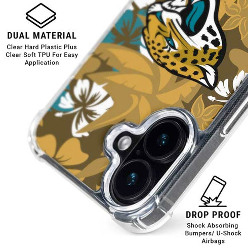 NFL Jacksonville Jaguars Tropical Print iPhone 16 MagSafe Case