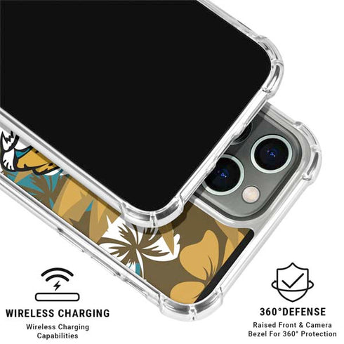 NFL Jacksonville Jaguars Tropical Print iPhone 16 Pro Clear Case
