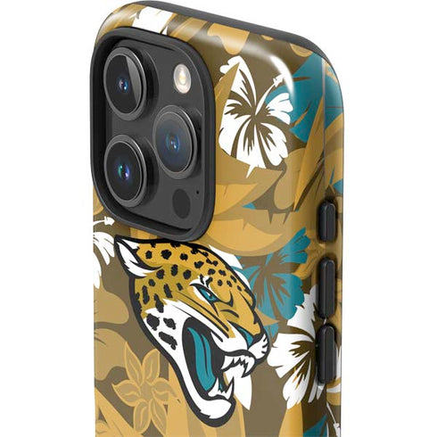 NFL Jacksonville Jaguars Tropical Print iPhone 16 Pro Impact Case