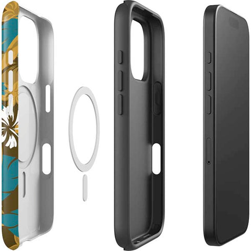NFL Jacksonville Jaguars Tropical Print iPhone 16 Pro Magsafe Impact Case