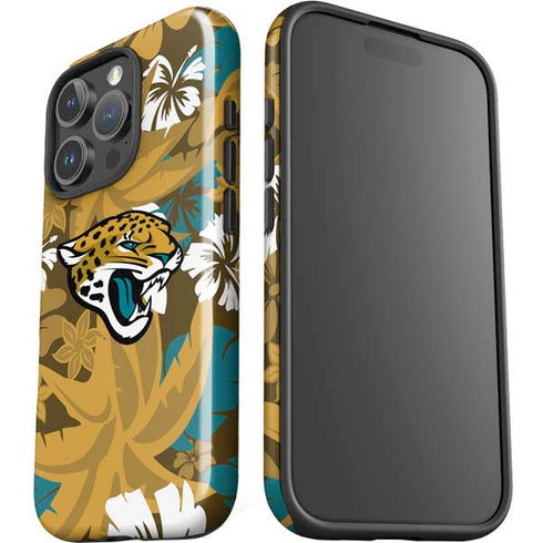 NFL Jacksonville Jaguars Tropical Print iPhone 16 Pro Max Impact Case