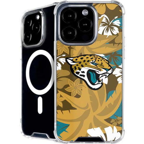 NFL Jacksonville Jaguars Tropical Print iPhone 16 Pro Max MagSafe Case