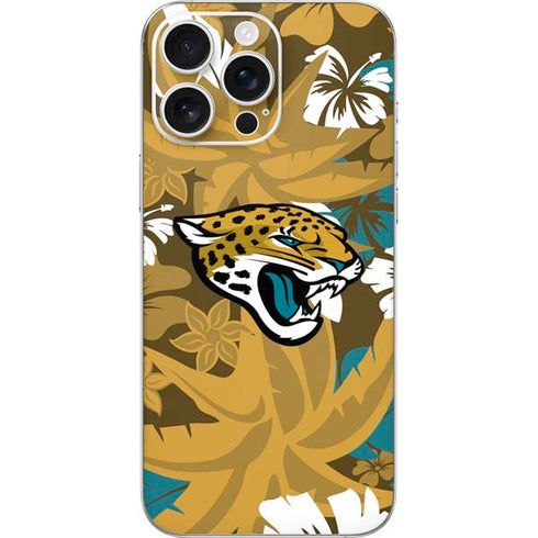 NFL Jacksonville Jaguars Tropical Print iPhone 16 Pro Max Skin