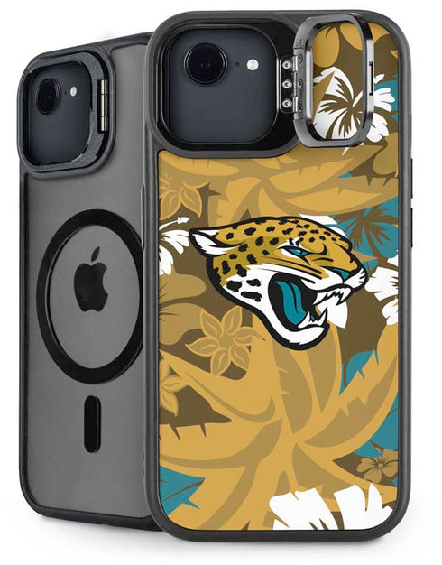 NFL Jacksonville Jaguars Tropical Print iPhone 16e Kickstand Case