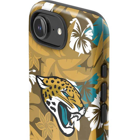 NFL Jacksonville Jaguars Tropical Print iPhone 16e Impact Case