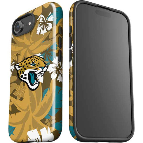 NFL Jacksonville Jaguars Tropical Print iPhone 16e Impact Case