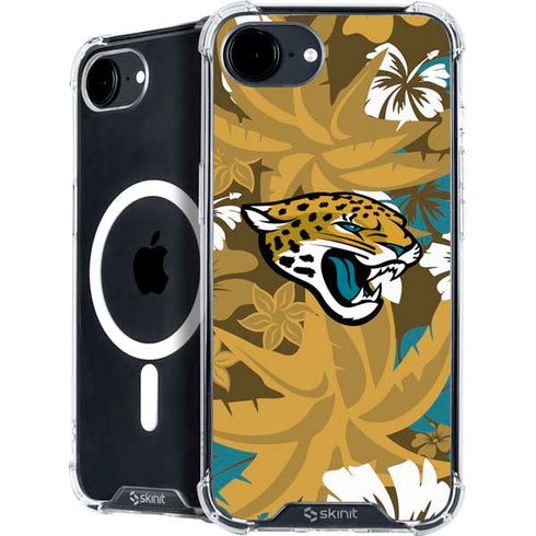 NFL Jacksonville Jaguars Tropical Print iPhone 16e MagSafe Case