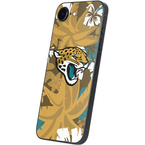 NFL Jacksonville Jaguars Tropical Print iPhone 16e Skin
