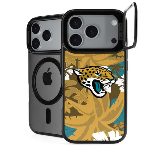 NFL Jacksonville Jaguars Tropical Print iPhone 18 Pro Kickstand Case