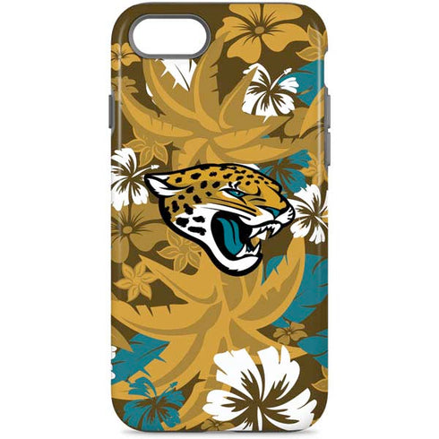 NFL Jacksonville Jaguars Tropical Print iPhone Cases