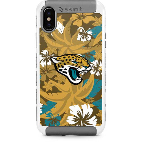 NFL Jacksonville Jaguars Tropical Print iPhone Cases