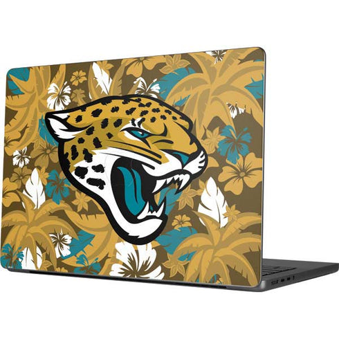 NFL Jacksonville Jaguars Tropical Print Apple MacBook Pro 14-inch Skin