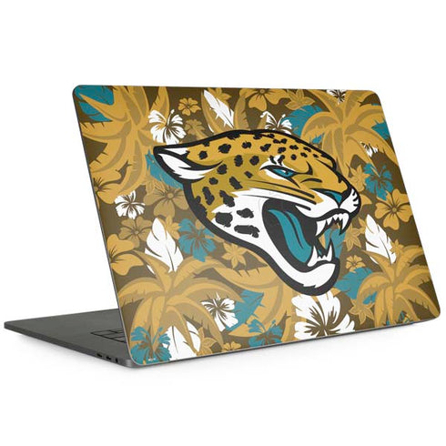 NFL Jacksonville Jaguars Tropical Print MacBook Skins
