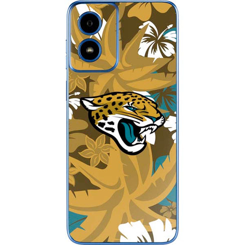NFL Jacksonville Jaguars Tropical Print Moto G Play 4G (2024) Skin