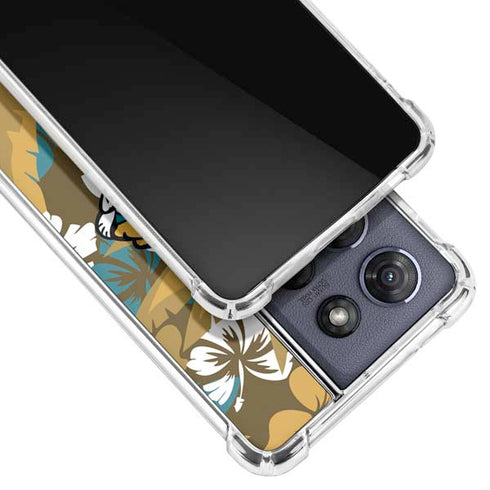 NFL Jacksonville Jaguars Tropical Print Moto G Stylus 5G (2025) Clear Case
