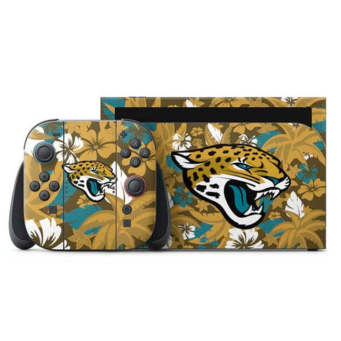 NFL Jacksonville Jaguars Tropical Print Nintendo Switch 2 (2025) with Joy-Con Skin