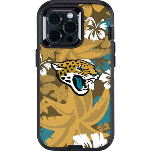 NFL Jacksonville Jaguars Tropical Print Otterbox Defender iPhone Skin