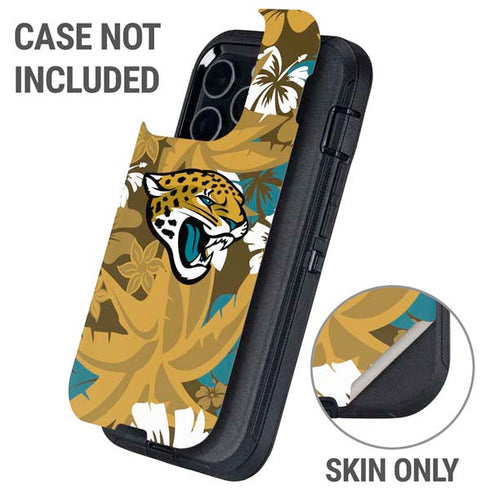 NFL Jacksonville Jaguars Tropical Print Otterbox Defender iPhone Skin