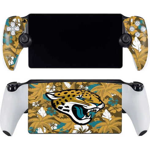 NFL Jacksonville Jaguars Tropical Print PlayStation Portal Remote Player Skin