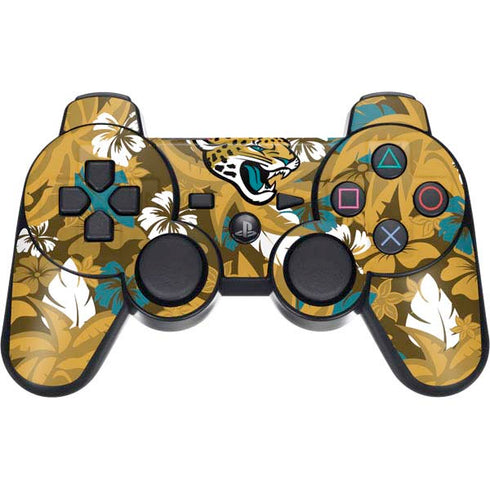 NFL Jacksonville Jaguars Tropical Print PS3 Dual Shock wireless controller Skin