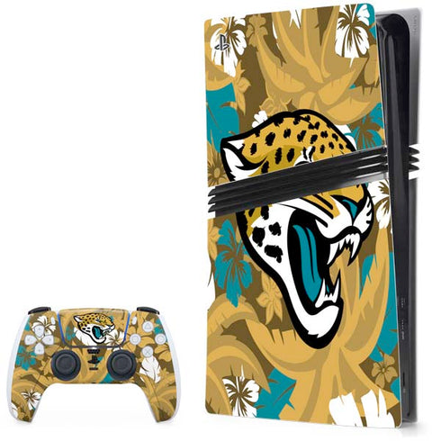 NFL Jacksonville Jaguars Tropical Print PS5 Pro Bundle Skin