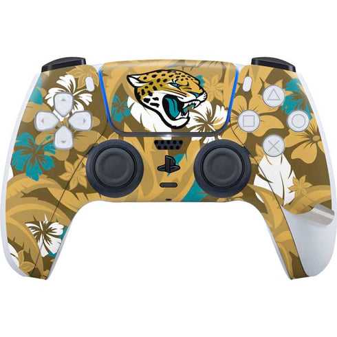 NFL Jacksonville Jaguars Tropical Print PS5 Pro Disk Bundle Skin