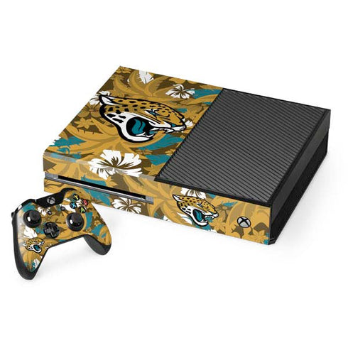 NFL Jacksonville Jaguars Tropical Print Xbox One Console and Controller Bundle Skin